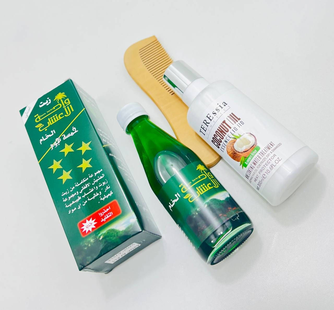 زيت الـحشيش واحة الاعشاب 💫
بخاخ جوز الهند المنعم والمسرح ✨🫶
○ زيت واحة الأعشاب مجموعة زيوت متكاملة لعلاج الشعر من الحشيش الأفغاني الخام الاصلي  تطويل الشعر بشكل مذهل خلال مدة قصيرة تكثيف وتقوية الشعر بشكل ملحوظ أنبات الشعر في اماكن الصلع وتعبئة الفراغات.
○بخاخ جوز الهند معالج للشعر الجاف والمتضرر ✨ ينعم الشعر ويعطيه نعومة عالية يحمي من حرارة السشوار والأصباغ يغذي بدون ما يترك دهن برائحة جوز الهند الطبيعية 
هدية 🎁 مشط خشبي 🫰🏻

توجد توصيل لجميع المحافظات العراق 🇮🇶🚚🚕للحجز والاستفسار يرجى التواصل عبر الخاص 📩💌توجد لدينا عروض خاصة وخصومات وهدايا 🎁😍


**إذا كنت صاحب هذا الإعلان وتريد حذفه لأي سبب، رجاءا أرسل رسالة إلى الدعم الفني**