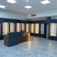 فاترينة رفوف • ام دي اف تركي • ٢٥٠×٩٠ سم