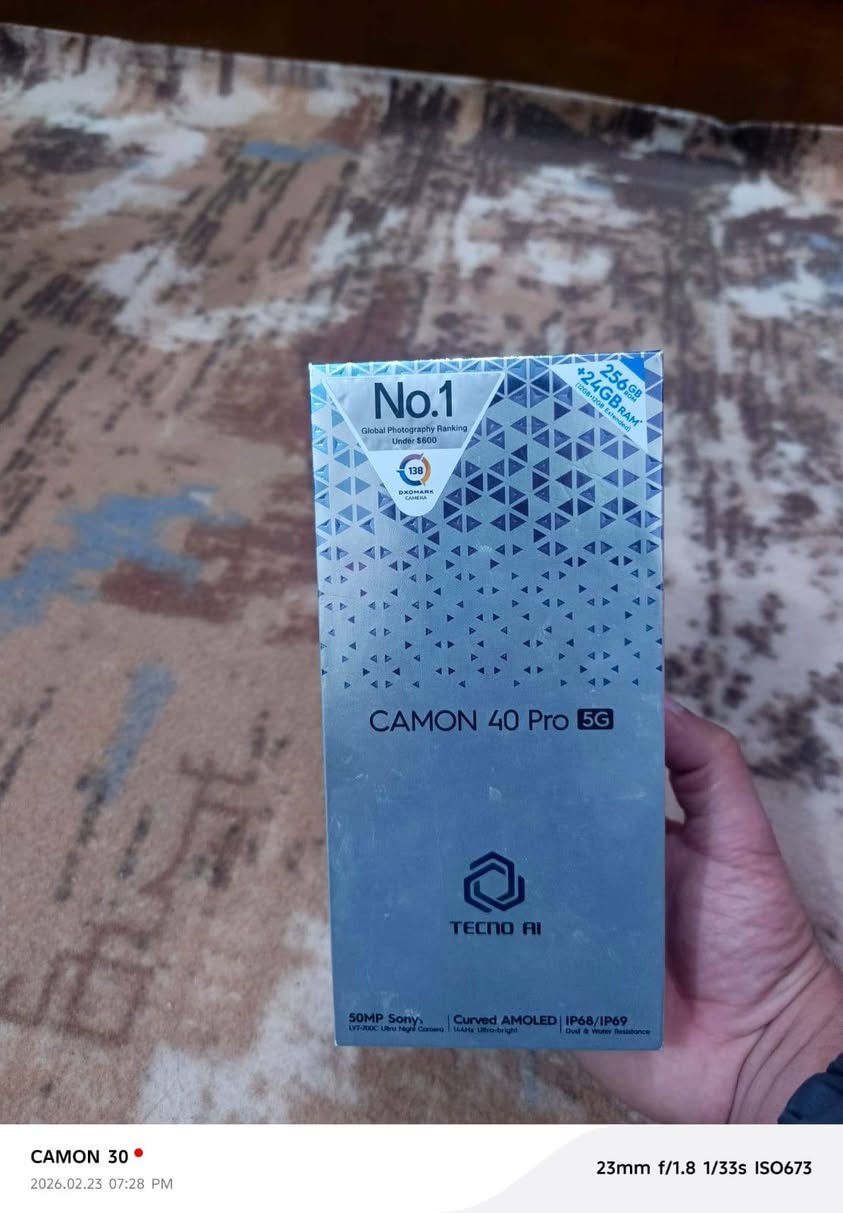 سلام عليكم
تكنو كامون 40 برو 5g
ذاكره 256 عشوائيه12
جديد صالي شهرين من اخذته 

سعره 350 

مكاني نجف الحيره 

***********
