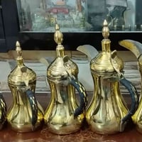 رسلان خماسي نحاس اصفر مبيض من الداخل نظيفات جاهزات للاستخدام الإرتفاع ...