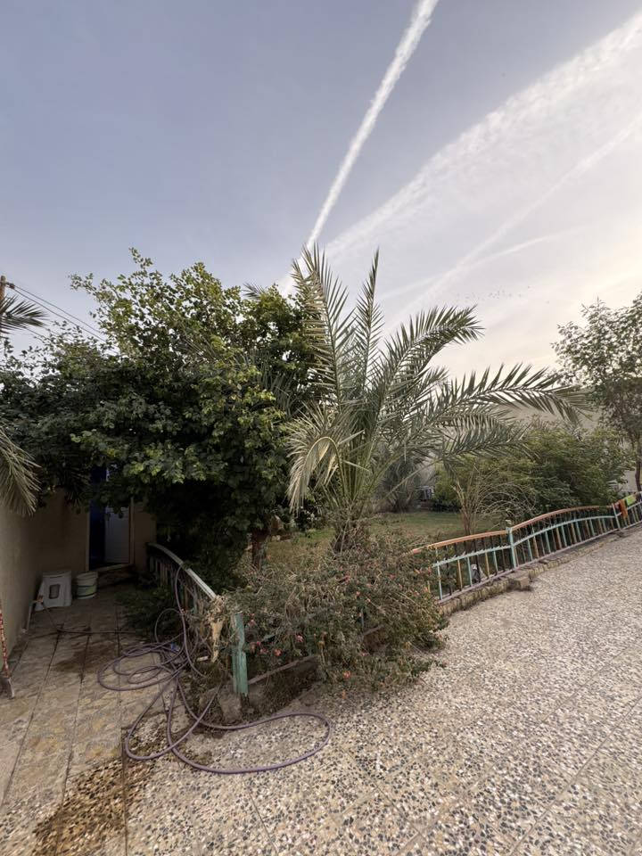 بيع بيت مساحه كليه 700 متر بناء 400 متر ارض زراعي بيه اربع غرف ومطبخين وصالتين ودوانيه وحمامين وحديقتين حديقه مساحتها 150 متر  بناء حديث لتواصل ع سعر واستفسار ع رقم ***********
