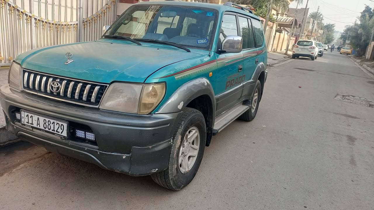 لاندكروز تيوتا ابرادو موديل 97بسمي محرك 6 كير اوتو تبريد ثلاثه قطع دبل تانكي بنزين مكفوله لاظربه ولاصبغ السعر 90 مكان بغداد الابياع***********
