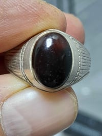 خاتم فضة 925 • عقيق يماني • حلة بابل