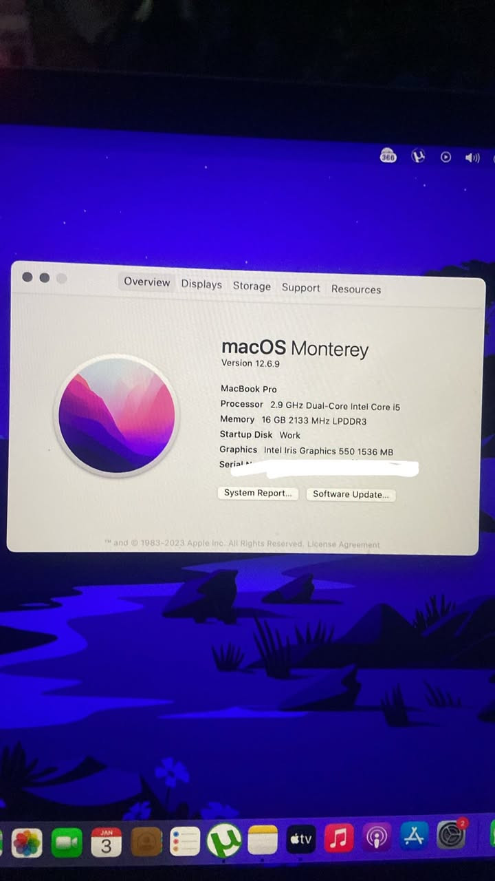 سلام عليكم ..Mac book pro2016 
Core i5 2.9ghz مو مثل باقي الموديلات
Ram 16gb ddr3
256ssd 
Intel iris 550 كرت الشاشة كلش قوي كيكا ونص يتحمل تصميم
حجم 13 انج
بيها شخطة بالظهر ومبدلة شاشة اصلية 
السعر 400 الف وبيها مجال
لابتوب مال شغل وتصميم قوية


**إذا كنت صاحب هذا الإعلان وتريد حذفه لأي سبب، رجاءا أرسل رسالة إلى الدعم الفني**