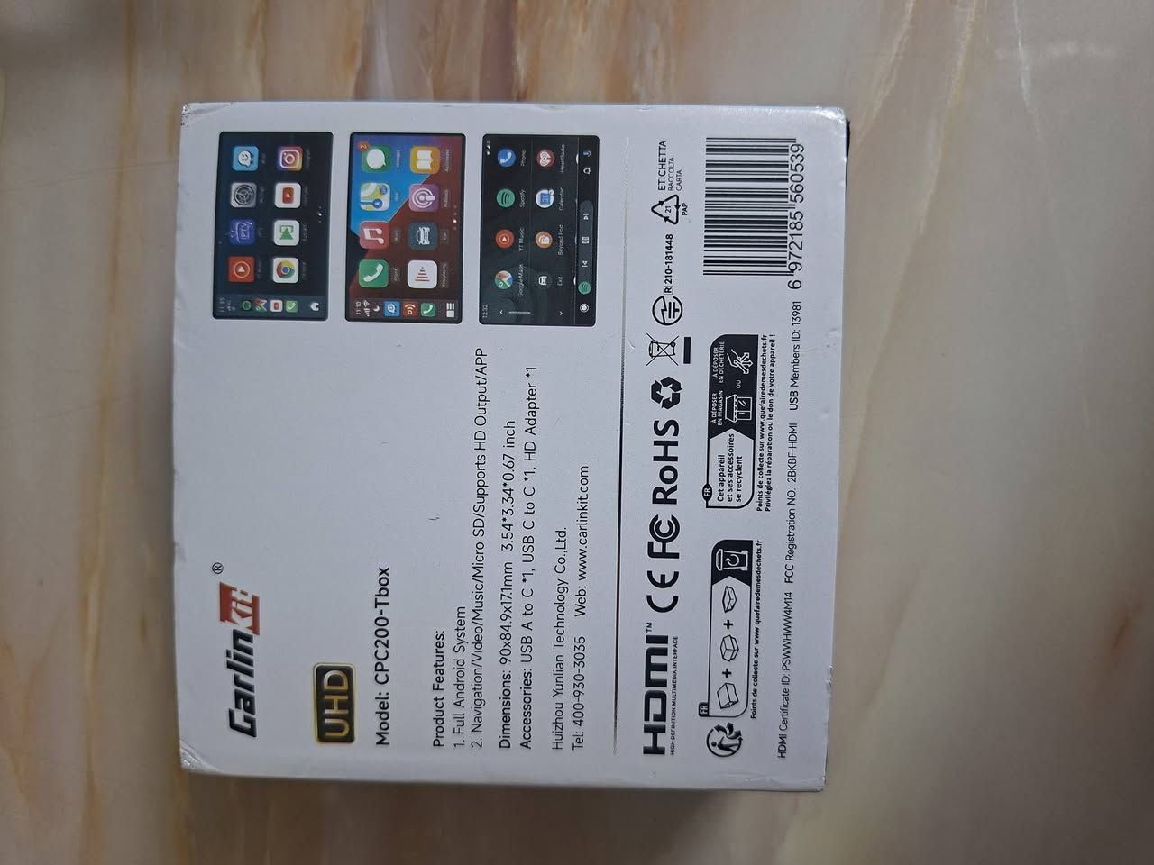 السلام عليكم كارلنك كت uhd جديد غير مستخدم الذاكره 128/8
يحتوي على منفذ Hdmi +usb
نضام 13
معالج ٦٢٢٥
السعر ١٥٥ 
مكاني بغداد واعتذر من الجميع ماعندي توصيل


**إذا كنت صاحب هذا الإعلان وتريد حذفه لأي سبب، رجاءا أرسل رسالة إلى الدعم الفني**