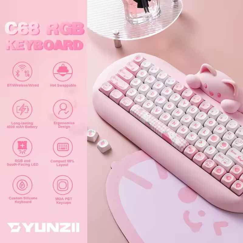 📌 إعلان بيع كيبورد ميكانيكي YUNZII C68 RGB 🎀✨

للبيع كيبورد ميكانيكي احترافي من شركة YUNZII بتصميم Silicone Kitty الكيوت 💗، يدعم الاتصال السلكي واللاسلكي والبلوتوث، مع إضاءة RGB احترافية 🌈

---

✨ المواصفات:

الموديل: YUNZII C68 RGB

طرق الاتصال:
• بلوتوث 5.0
• 2.4GHz وايرلس
• سلكي USB-C

البطارية: سعة 4000mAh 🔋
• تدوم حتى 200 ساعة بدون RGB
• حتى 30 ساعة مع RGB

الإضاءة: RGB احترافية مع تأثيرات متعددة 🌈

التصميم: سيليكون مريح وإرغونومي لتجربة كتابة مريحة 🩷

المفاتيح:
• Hot-Swappable تدعم تبديل السويتشات بسهولة
• سويتشات Milk Switch عالية الجودة
• أزرار PBT MOA مقاومة للتآكل

التوافق: مناسب للويندوز والماك والهواتف

الملحقات: كيبل USB-C + مستقبل وايرلس 2.4GHz

🔹 الحالة: جديد بالكارتون
🔹 اللون: بينك كيوت 🩷
#حاسبات #كمبيوتر #مكتبي #لابتوب #تجميع_حاسبات #صيانة_حاسبات #قطع_حاسوب #ملحقات_كمبيوتر #مستلزمات_كمبيوتر #برمجيات #شبكات #تخزين #رامات #لوحة_ام #كروت_شاشة #SSD #HDD عمارة, ميسان


**إذا كنت صاحب هذا الإعلان وتريد حذفه لأي سبب، رجاءا أرسل رسالة إلى الدعم الفني**