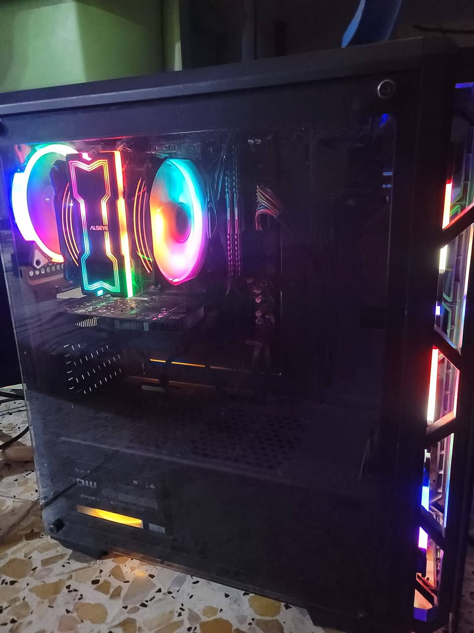 تجميعه بسعر مناسب للجميع وتشغل الي تريده باداء حلو وتفيد للمونتاج والالعاب 

المواصفات
 • المعالج: Ryzen 5 3600
 • كارت الشاشة: GTX 1650
 • المذربورد: B450
 • الرامات: 16GB Corsair
 • التخزين: SSD 128GB + HDD 1TB
 • الباور سبلاي: 500W RGB
 • النظام: Windows 11 Pro مفعل
وكل هاي ب ٤٢٥ الف و اذا وياها  شاشه 27 بوصه من شركه asus المعروفه و 144 هيرتز تصير ب ٥٢٥

حياكم مكاني بغداد الدوره حي المعلمين


**إذا كنت صاحب هذا الإعلان وتريد حذفه لأي سبب، رجاءا أرسل رسالة إلى الدعم الفني**