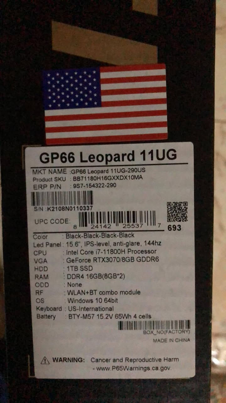 laptop msi gaming gp 66 leopard 11u
proccesar: cori 7 gen 11
ram 16gb
hard 1tb ssd
screen 15.6
144hz
graphic card  RTX3070 8GB

لابتوب كلش جید سعر ملیون و 300 الف


**إذا كنت صاحب هذا الإعلان وتريد حذفه لأي سبب، رجاءا أرسل رسالة إلى الدعم الفني**