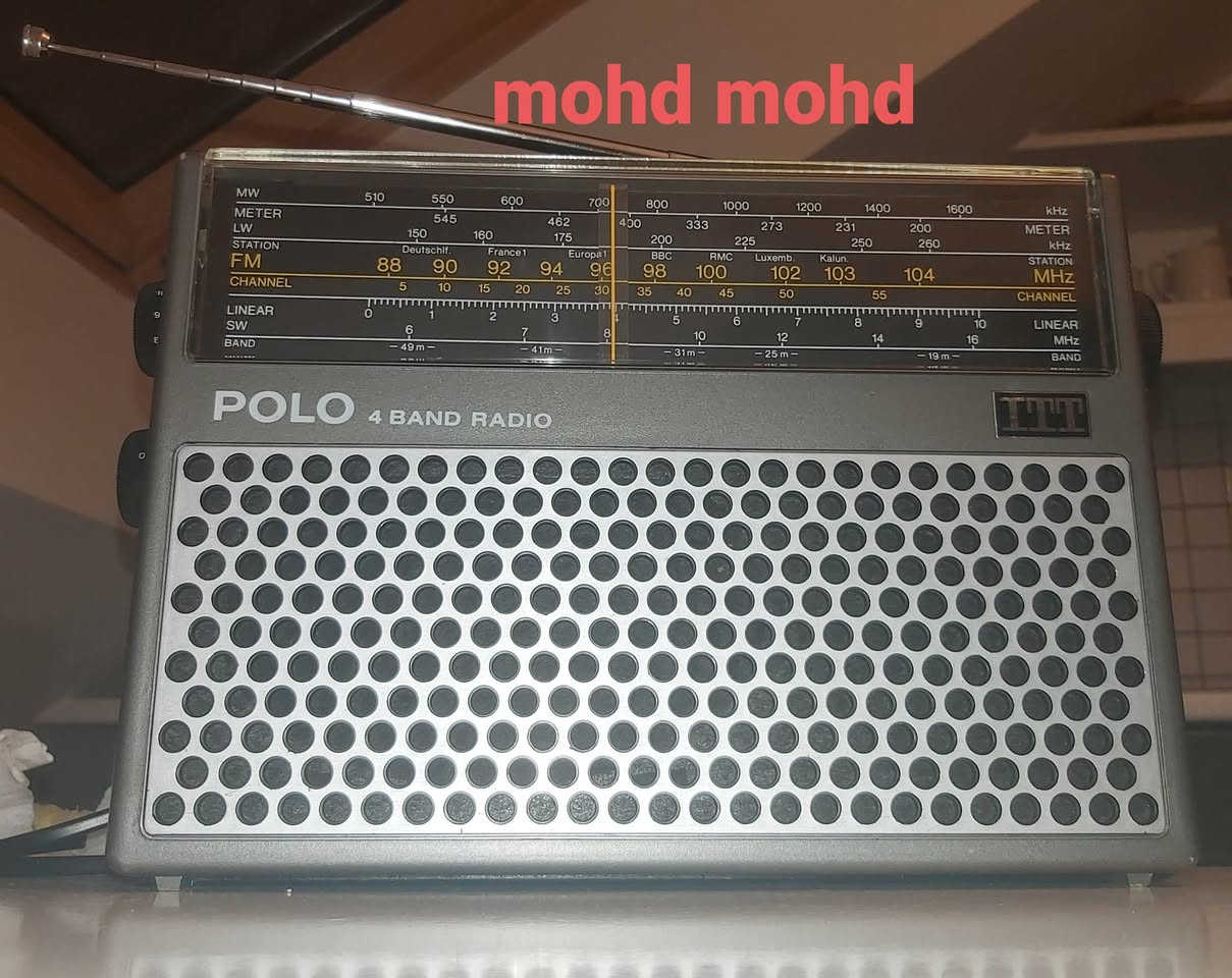 RADIO ITT POLO 109A
انتاج بريطانيا 1978
شغال كهرباء مباشر وبطارية حجم كبير عدد 6
موجات عدد 4 MW FM SW LW
نظافة 95%
السعر 100 الف .
#الجميع


**إذا كنت صاحب هذا الإعلان وتريد حذفه لأي سبب، رجاءا أرسل رسالة إلى الدعم الفني**