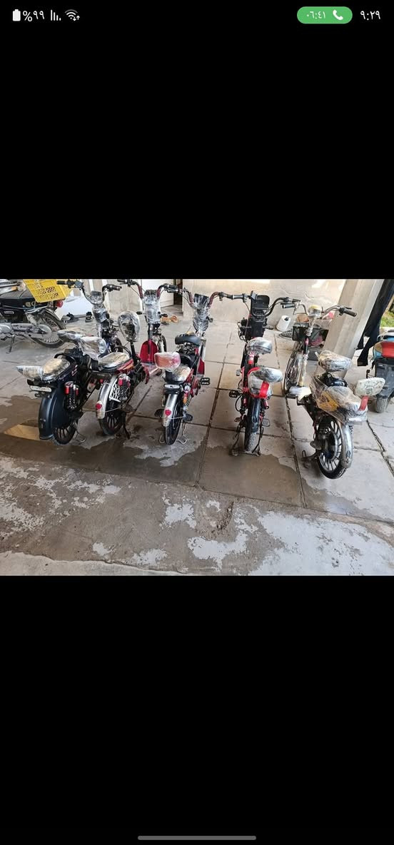 السلام عليكم ورحمة الله وبركاته بايسكلات شحن للبيع موديل 24و23فول مواصفات الكهربائيات كلهة شغالة السعر 180وبي مجال للطيبين المكان ديالى بعقوبة بهرز اي استفسار علة هذا الرقم ***********
