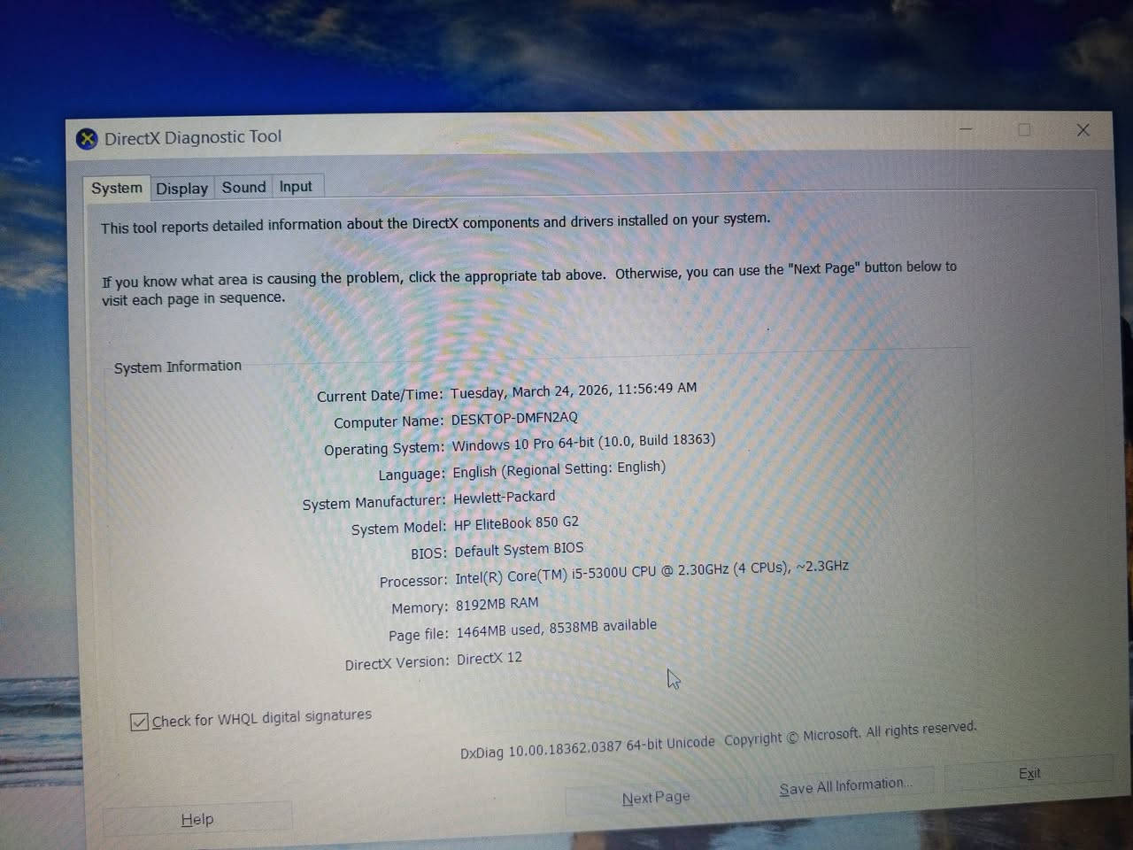 السلام عليكم...لابتوب💻 للبيع 👇
الموديل: HP EliteBook 850 G2

المعالج: Intel Core i5-5300U (جيل خامس) بسرعة 2.3GHz

الرام: 8GB

هارد:SSD256

النظام: Windows 10 Pro 64-bit

البطارية🔋 ليثيوم 

كرت الشاشة:Intel HD Graphics 5500 (مدمج)(المحتويات:لابتوب+شاحنة اصلية من HB+حقيبة+ماوس بلوتوث)

سعرها 200 بيها مجال جدا جدا قليل 

متواجد واتساب فقط فقط (توصيل ماعندي)

***********❤️
