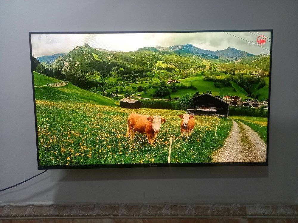 للبيع شاشه بلازمه Hisense حجم  43 فول دقه عالية جودة عالية HD+4K شرط مال بيت مامفتوحه السعر 200 *********** اتصل مارد تعاليق
