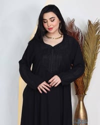 دشداشة كشمير • سواد فاحم • مقاسات XL-5XL