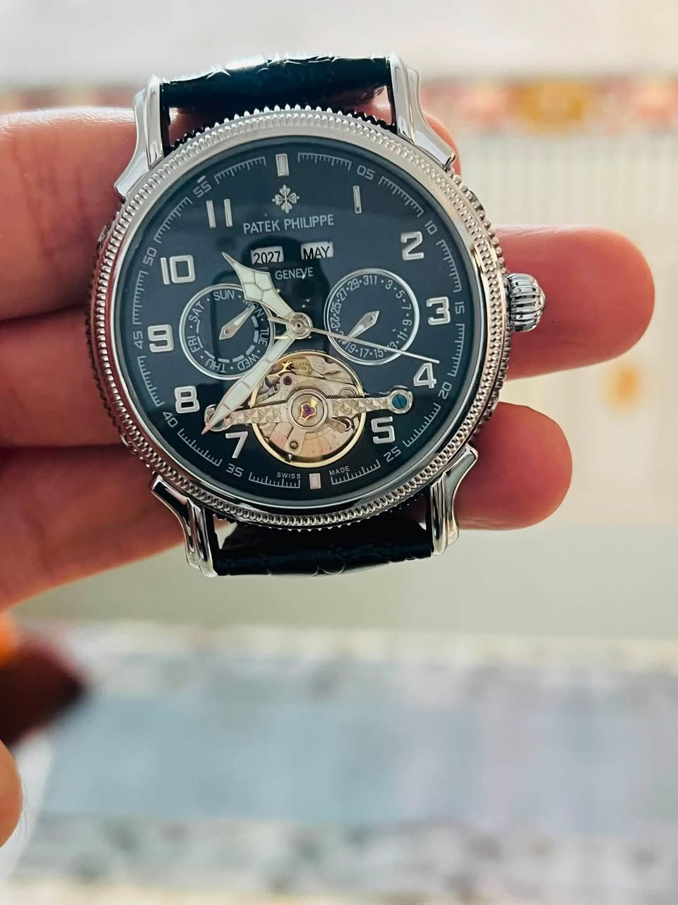 باتك فيليب

سناتر كلها شغالة 

دي أند ديت....منفذ شهري وسنوي

القطر ٤٠ ملم....طلاء ثابت 

طلاء ثابت 

نصب تكويك أوتوماتيك 

قلب مفتوح ...السير جلد اصلي

أميال لامينوس مضيئة 

ساعه مختمه بلكامل

السعر 65الف مع توصيل


**إذا كنت صاحب هذا الإعلان وتريد حذفه لأي سبب، رجاءا أرسل رسالة إلى الدعم الفني**