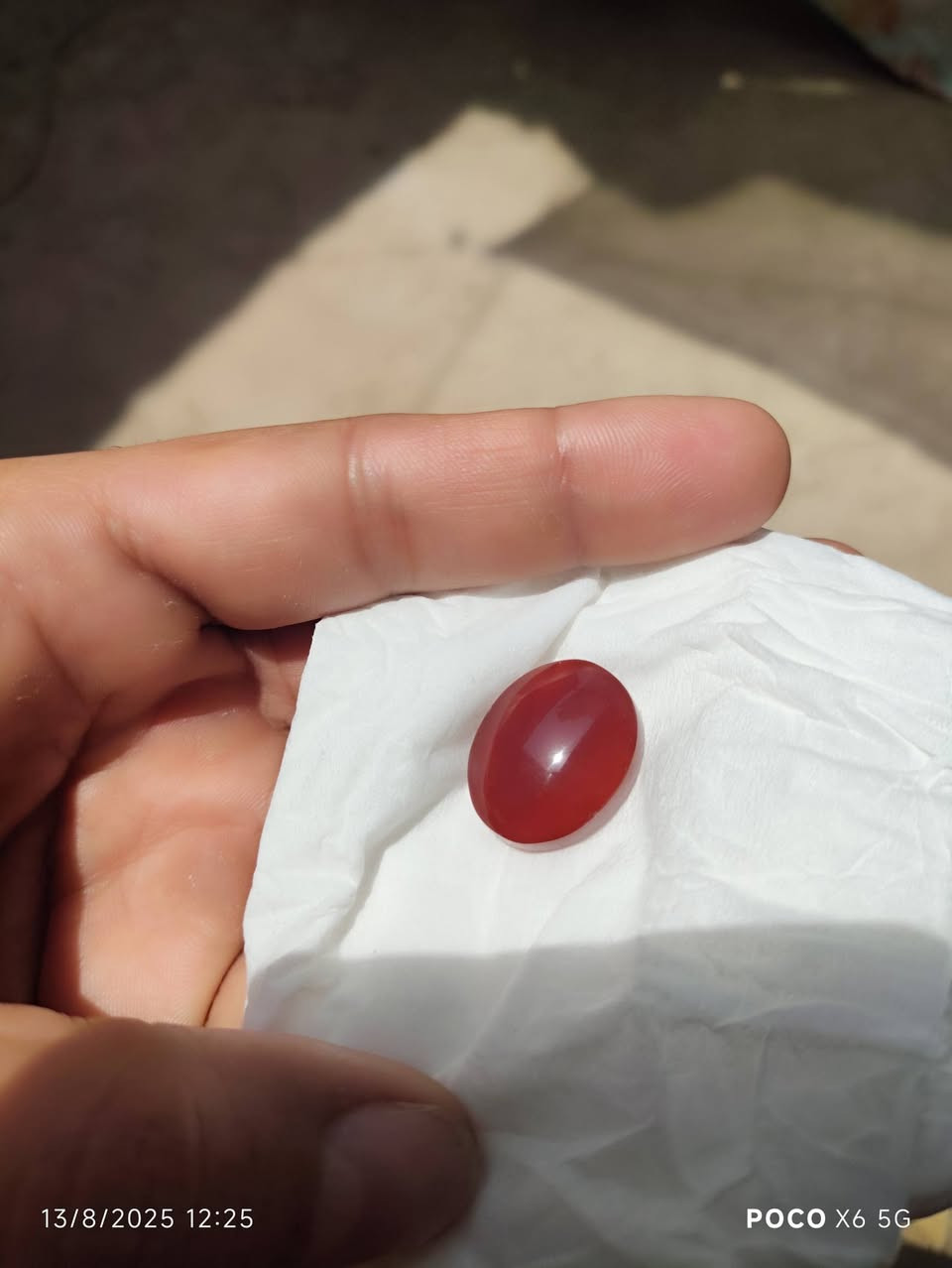 عقيق يماني كبدي طبيعي حجم القطعة 2سانتيم السعر 60الف


**إذا كنت صاحب هذا الإعلان وتريد حذفه لأي سبب، رجاءا أرسل رسالة إلى الدعم الفني**