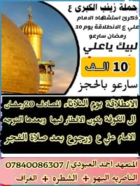 استشهاد الإمام علي • رحلة ٢٠ رمضان • ناصرية البهو