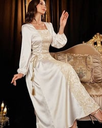 فستان طويل • دابل تركي • مقاس ٣٨-٤٨