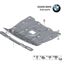 يتوفر درع محرك ابلاستك لسيارة BMW X5 X6 X7 G05 G06 G07 من موديل ٢٠١٧-٢...