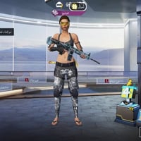 حساب ببجي • امفور ثلجي لفل ٢ • اسلحتين