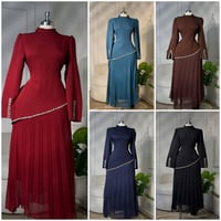 فستان عيد • دابل شيفون • مقاسات ٣٨-٤٨