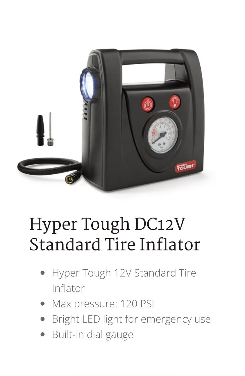 السلام عليكم للبيع ماطور نفخ سيارات - دراجات - كرة / ماركة HYPER TOUGH امريكي اصلي السعر 25 الف قفل 
***********
