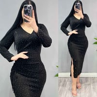 فري سايز • لمعة ستراس • فتحة جانبية