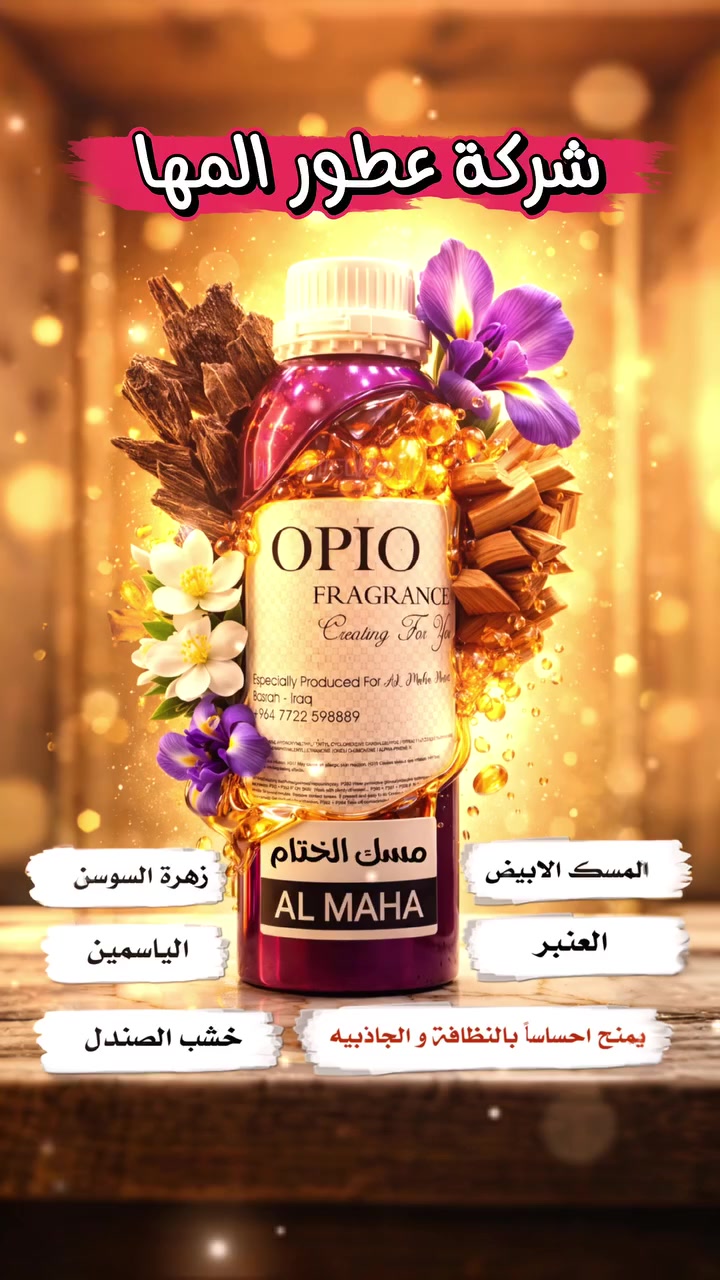 🔥 شركة عطور المها 🔥

مسك الختام 

 هو مزيج عطري شرقي فاخر يجمع بين المسك الأبيض، العنبر، خشب الصندل، خشب العود، وأزهار (الليلي، السوسن، الياسمين). يتميز برائحة دافئة، ثابتة، ومخملية تناسب الاستخدام للجسم والملابس، حيث يمنح إحساساً بالنظافة والجاذبية.

شركة عطور المها 
للاستعلام والتوصيل
☎️***********
Whatsapp : wa.me/9647778156791
TikTok : https://www.tiktok.com/@almahaperfume8?_t=ZS-8y1w4CjaRd4&_r=1
Instgram : https://www.instagram.com/almaha_co_4?igsh=eWRpdDhvcDVkY3kx&utm_source=qr
Youtube : https://youtube.com/@almaha.perfume?si=bNhrOv6sgOpD6M0a
