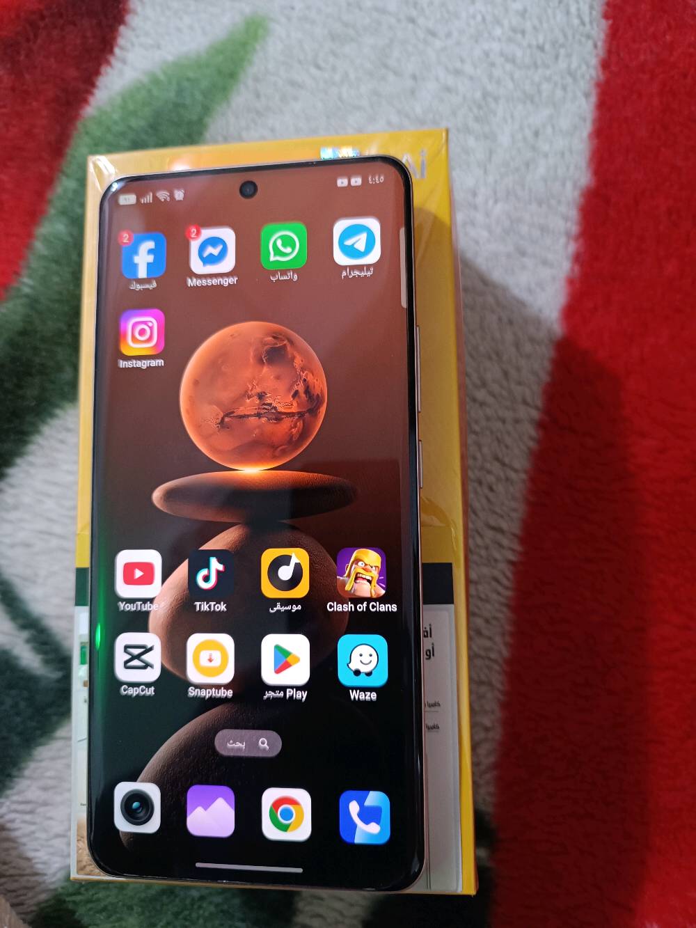 السلام عليكم جهاز ريلمي 15 برو 5 جي جهاز جديد ونظيف مستخدم ثلاثه ايام فقط السعر 650 وبي مجال العنوان باب الحله ورديه خارج الاتصال والاستفسار على هذا الرقم ***********