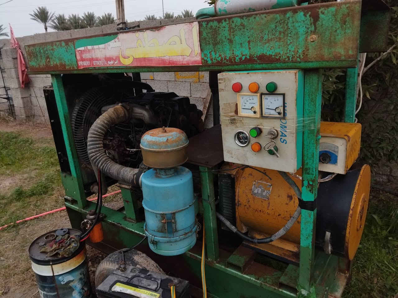 السلام عليكم مولد كيا جديد للبيع٢٧٠١ لا صرف ولابخار جاهزه راس توليد ٣٠كيفي ثري فيز العنوان واسط الزبيديه الاتصال على الرقم ***********او***********
