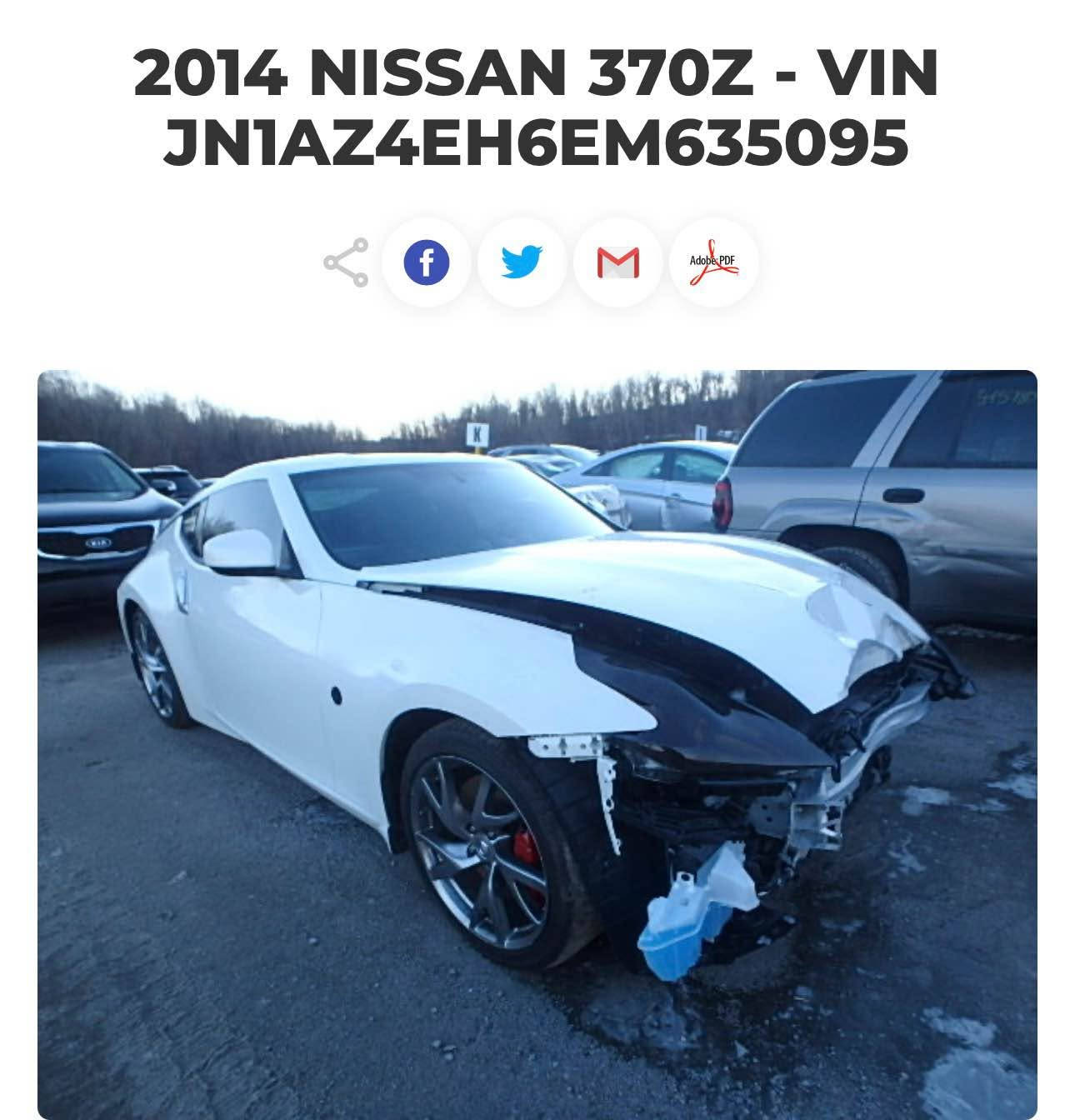 🔥 Nissan 370Z Nismo موديل 2014 (تزويد خاص)

     كير ومكينة مكفولات
✔️ كير أوتو تيبترونك
✔️ فول مواصفات
✔️ سيارة صبغ عام 
✔️ دعاميات Nismo أصلية + ويل Vossen نجمة
✔️ بريمبو (فجوج)
✔️ كشنات كهرباء + تدفئة
✔️ شاشة أصلية + جنجر + 6 سيدي
✔️ شفتات على الستيرن
✔️ مثبت سرعة + تحكم ستيرن (جهتين)
✔️ مود درفت 🔥

📊 الممشى:

 • كانت ماشية 23 ألف كم
 • حاليًا 32 ألف كم فقط

💯 الحالة:
السيارة نظيفة جدًا، استخدام خفيف، ما بيها أي نقص، جاهزة تمشي بيها مباشرة بدون أي صرف.

💸 السعر: 110 ورقة

📞 للتواصل: *********** بغداد, العراق
