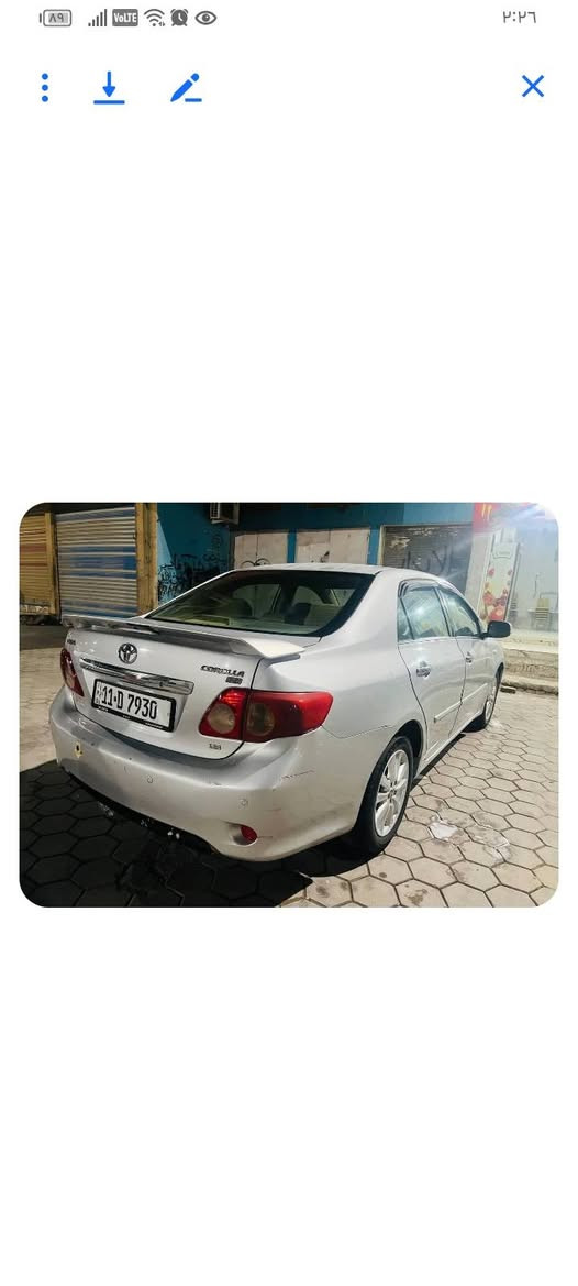 السلام عليكم بيع سياره كورلا خليجي موديل 2008 سياره مكفوله من الصبغ السعر 115 وبيه مجال بسيط اي استفسار الاتصال على الرقم ***********

