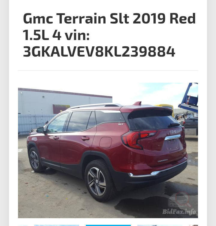 جيمسي تيران موديل 19
مواصفات slt

فول مواصفات عدى الفتحة 

رقم انكليزي نجف

هزة جديدة 

المسافة 200

باسمي شرط المداور 

بيها 4قطع صبغ 

بدون دواخل 
صور الحادث موجودة +رقم الشاصي 
صورة للسونار أيضاً 

سيارة نضيفة كلش

حجم المحرك 1500تيربو 

سعر 130 وبيها مجال 

للاستفسار التواصل ع الواتساب ***********
