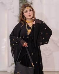 عباية أماراتية • شيفون أصلي • ٤ قطع