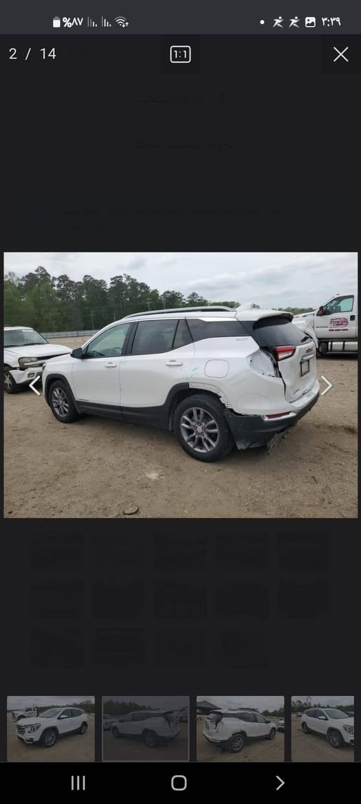 جي إم سي تيران موديل ٢٠٢٢
ماشية ٧٥ كم
بدون ضرر ايربكات كلها سليمة
فقط ضيغ قبغ الصندوق الخلفي
فول مواصفات
بانوراما
محرك ١٥٠٠ تيربو
كشنات كهربائية وخزن
كشنات جلد وهيترات بالكشن
سيارة جديدة بعدها
صور الحادث
السعر 190$
للتواصل ع واتساب او ع رقم 

***********
