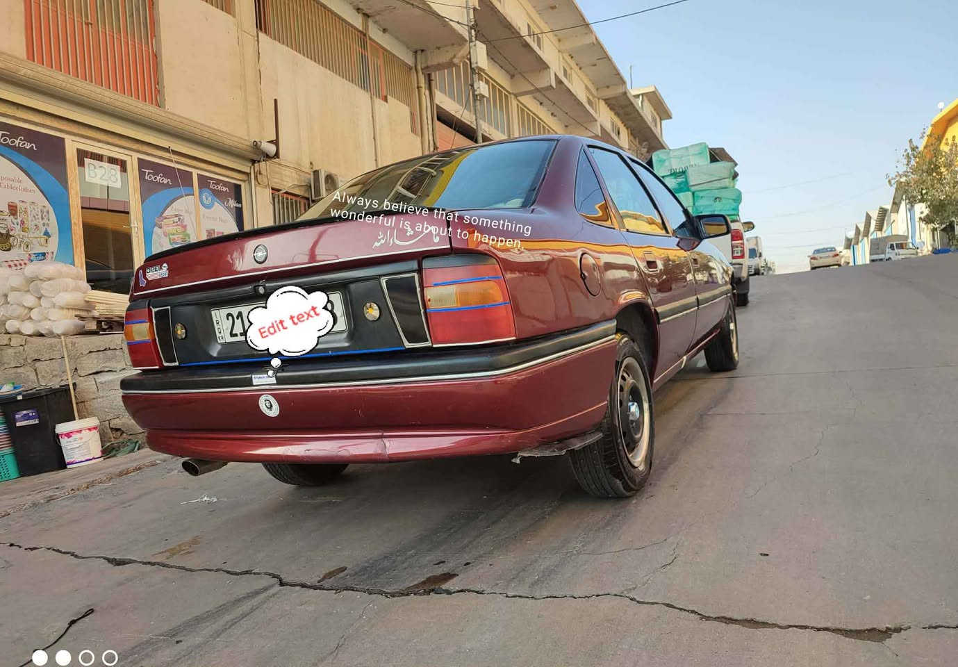 ***********
ئۆپڵ ڤیکترا مۆدیل 90 مەکینە 20 گێڕ عادی سە نەوی تا 2028تزەیە
4تایەی لۆک
کارەبای مەزبوت.. Singapore
