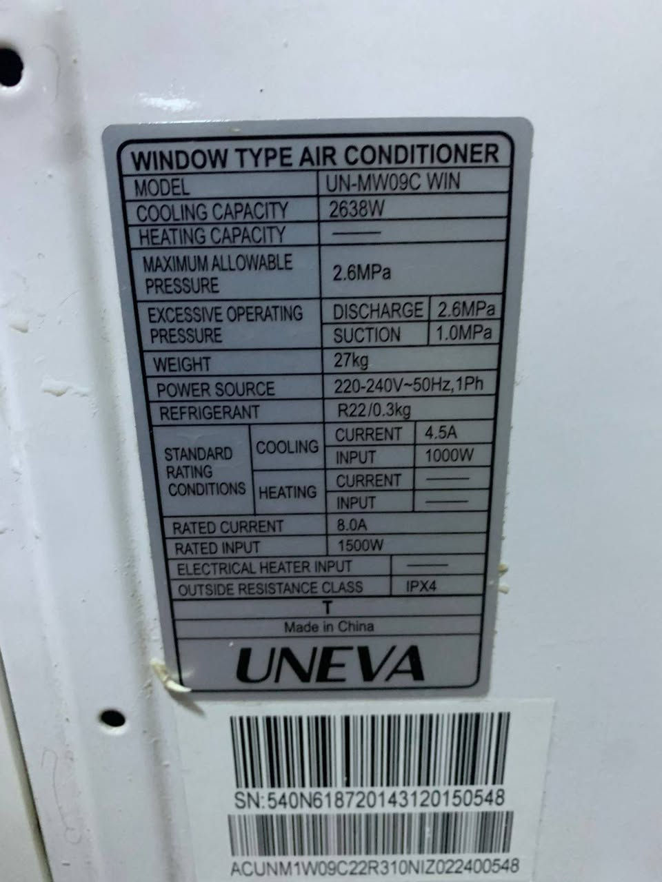 مرحبا عندي هاذه المكيف للبيع
مكيف اقتصادي UNEVA يشتغل على وطني وعلئ سحب 3امبيرات بارد ثلج 250
ورافع قدره 3كيفي 175شرط الفحص نضيفات استخدام صيف واحد مستعجل على بيع لتواصل على هاذه الرقم ***********
