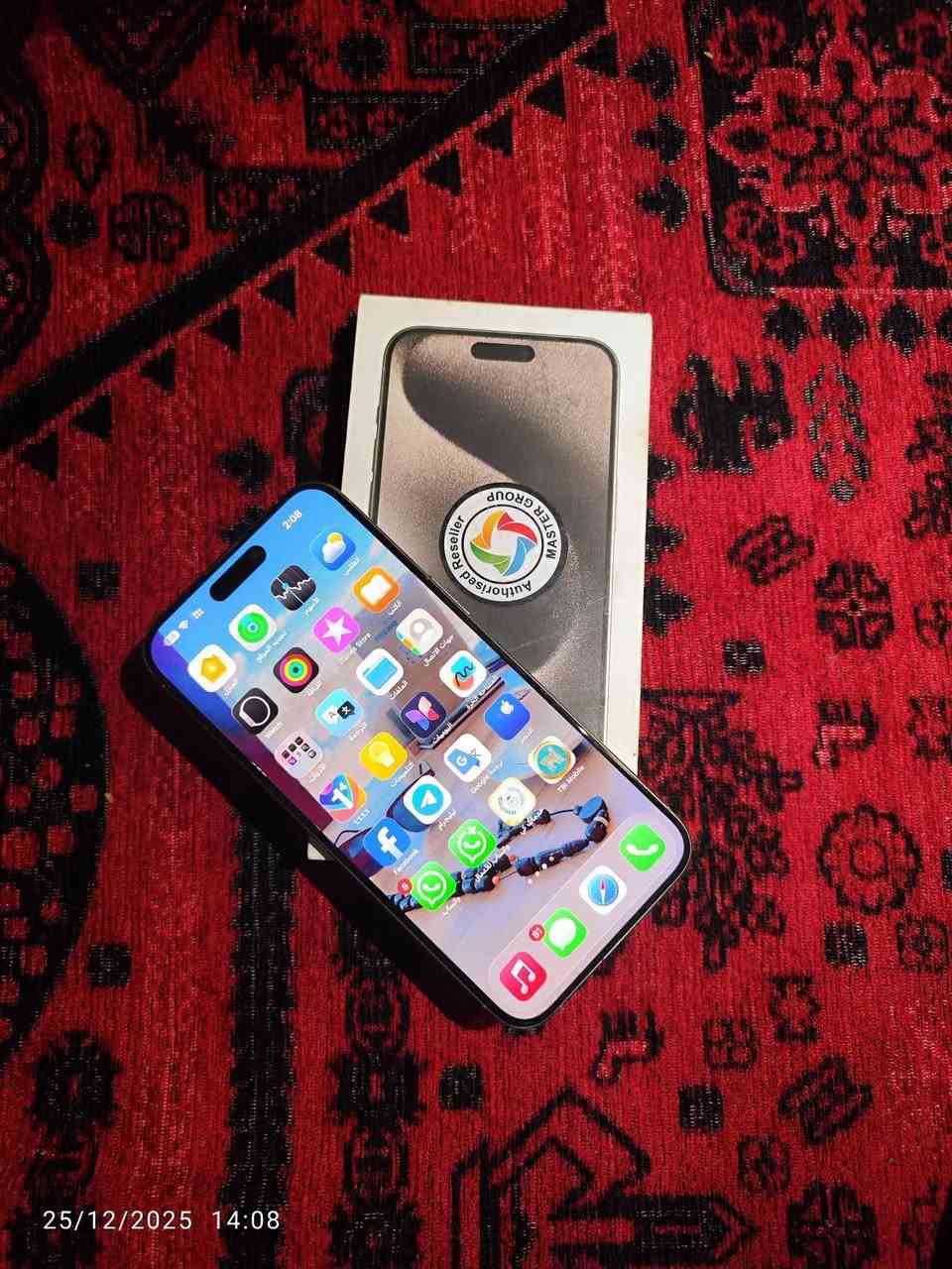 ايفون 15 برو ماكس ذاكره 256 نظافه ميه الميه بطاريه 88
***********

السعر مليون وخمسين
