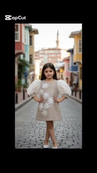 فستان بناتي • قماش تركي • ٣-٦ سنوات