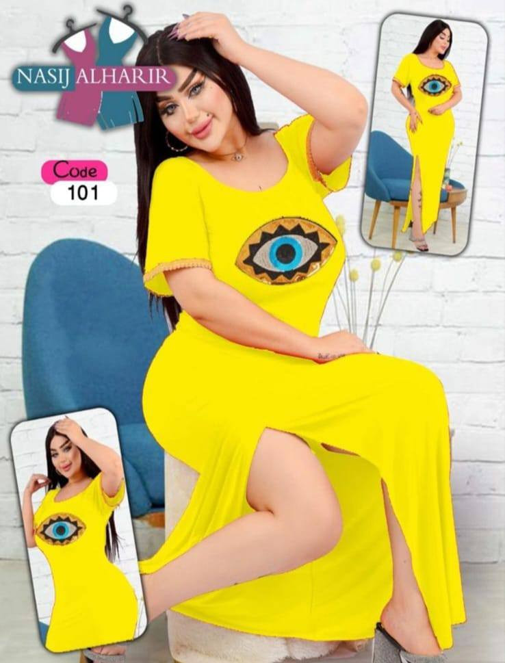 لـ موسم الصيف او للنوم 
دشداشه نسائيه تركي خامتها تجنن مريحه بالبس 
سعرها 9 الف الرقم ***********
