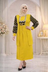 طقم أميرة • قماش كريب • فري سايز ٣٨-٤٦