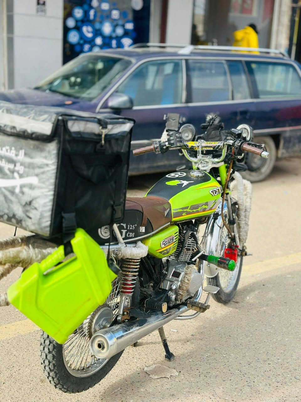 السلام عليكم ورحمة الله وبركاته شباب دراجة موديل 2023دراجة شرط انطيك بيهة سبانة ما طاختهة تايكر اربعة  السعر 600و بيهة مجال قليل الستفسار ***********
