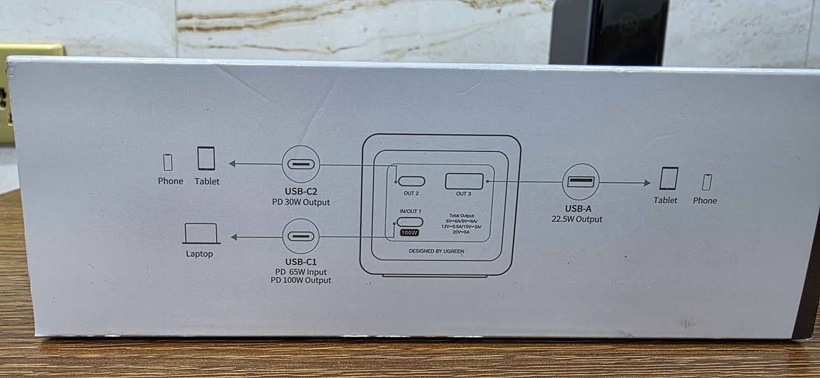 باور بنك نوع Ugreen للبيع .
التقنية: شاحن سريع لاجهزة الهواتف الذكية من ماركة يو-كرين العالية مرخصة من شركة ابل اضافة الى شحن اجهزة التابلت واللابتوب حيث يدعم سرعات شحن متعددة اقصاها 100 واط وبمنافذ متعددة وبسعة كلية 20 الف ملي امبير .
الملحقات: كيبل شحن عدد 2 + كارتونة .

السعر: 60 الف  .
مكاني: النجف الاشرف .
الاتصال: *********** (واتساب) . النجف, العراق

