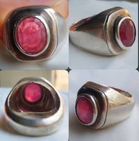 ياقوت افريقي • فضة ثقيلة • مقاس٢٥