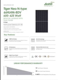 جينكو • 620 واط • خلايا N-Type