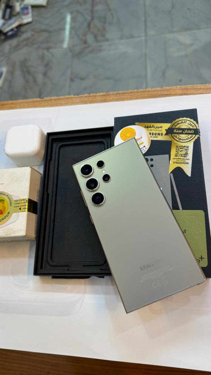 سامسونج S24 Ultra 
ذاكرة 1 تيرة
اكبر ذاكرة بلسامسونك
نضافة 100‎%‎
فقط مفتوح من الكارتون 
كامل ملحقات الاصلية 
السعر مناسب 
***********
العنوان القطاع شارع السوك مجاور عوينات الكرار 
مركز الشمس بغداد, العراق
