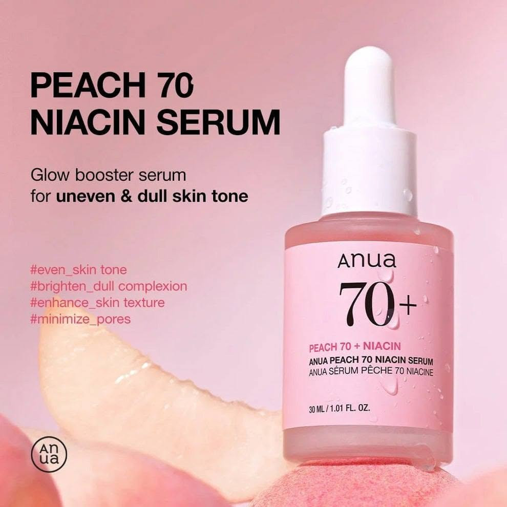 سيروم أنوا بالخوخ والنياسيناميد (Anua Peach 70+) الكوري 🇰🇷🍑☁

المكونات : 70% مستخلص الخوخ + 5% نياسيناميد.
الفوائد : يفتح التصبغات، يوحد لون البشرة، يضيق المسام، ويمنح نضارة زجاجية
الاستخدام : 2-3 قطرات على وجه نظيف (صباحاً ومساءً)، ثم يتبع بمرطب وواقي شمس نهاراً.

المنشأ / كوريا 🇰🇷
سعـر الـقُطعة/ 18
سعـر القُطعتين / 30
التـوصيل بغداد 4 ومحافظات 6
﹏﹏﹏﹏﹏﹏﹏﹏. 🩷⋆˚🧁✧˚.🎀


**إذا كنت صاحب هذا الإعلان وتريد حذفه لأي سبب، رجاءا أرسل رسالة إلى الدعم الفني**