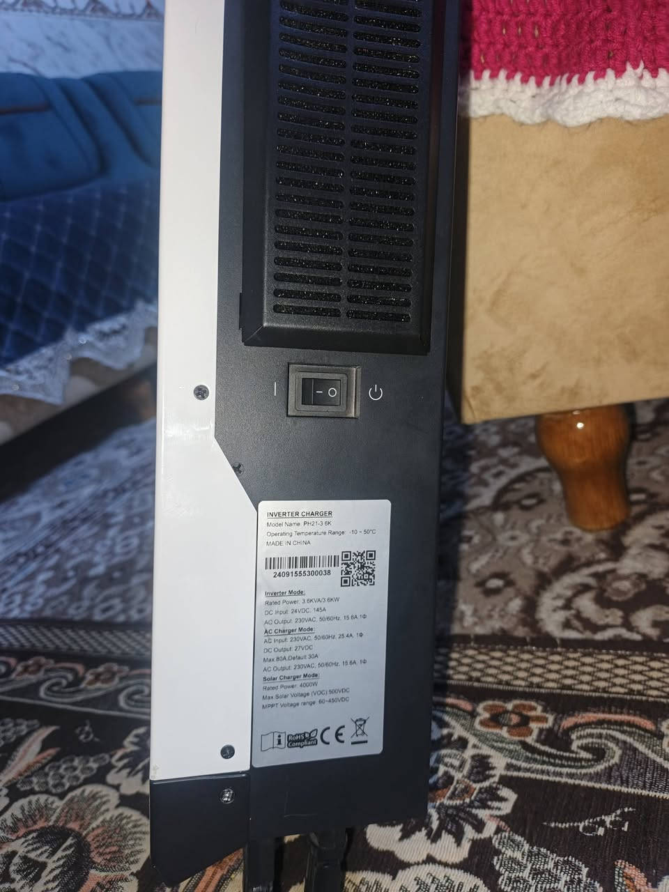 سلام عليكم
انفيرتر من شركة فالكون 3.6 kw نضيف جداً استخدام شهر 
غير مصلح 
قيم واخذه


**إذا كنت صاحب هذا الإعلان وتريد حذفه لأي سبب، رجاءا أرسل رسالة إلى الدعم الفني**