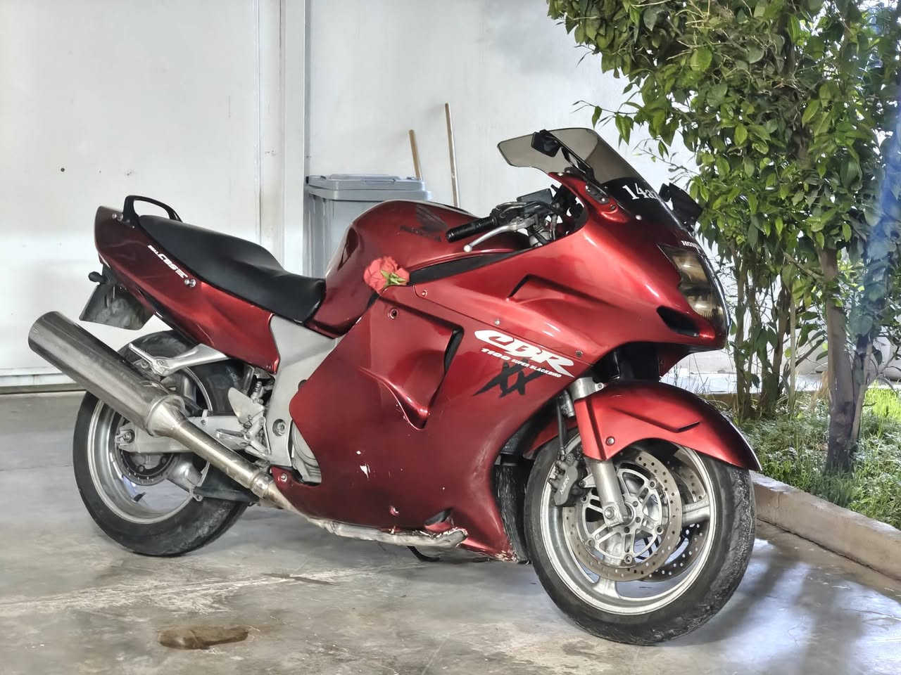 CBR1100XX
2002
سنويه رقم صلاحيه 2029
تاير جلاتين جديد
دهن ماء راديتر جديد
دسكات جديد+ دسك إضافي يجي وياها
محرك كبس شرط 
لا صوت لا بخار 
ماشي 62 الف
(دراجة بدون مصرف)
***********رقم
سعر دراجة 35قفل
