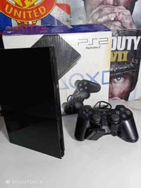 *جهاز بلي 2 سلم   ps2 slim مستعمل موديلSCPH 90004 ريجن اوربي PAL لون ا...