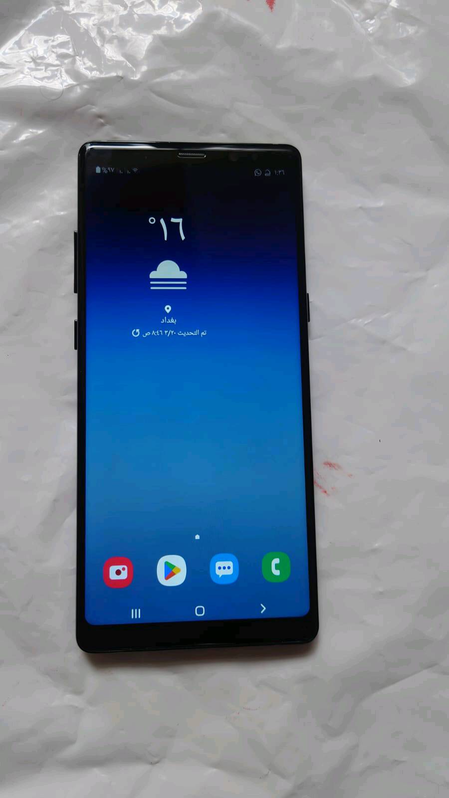 نوت 8 ذاكرة 64 رام 6 بدون ملحقات دبل خط مبدل شاشة اخت الاصلية وبطارية للبيع سعر 110الف عنواني بغداد استفسار عالرقم ***********